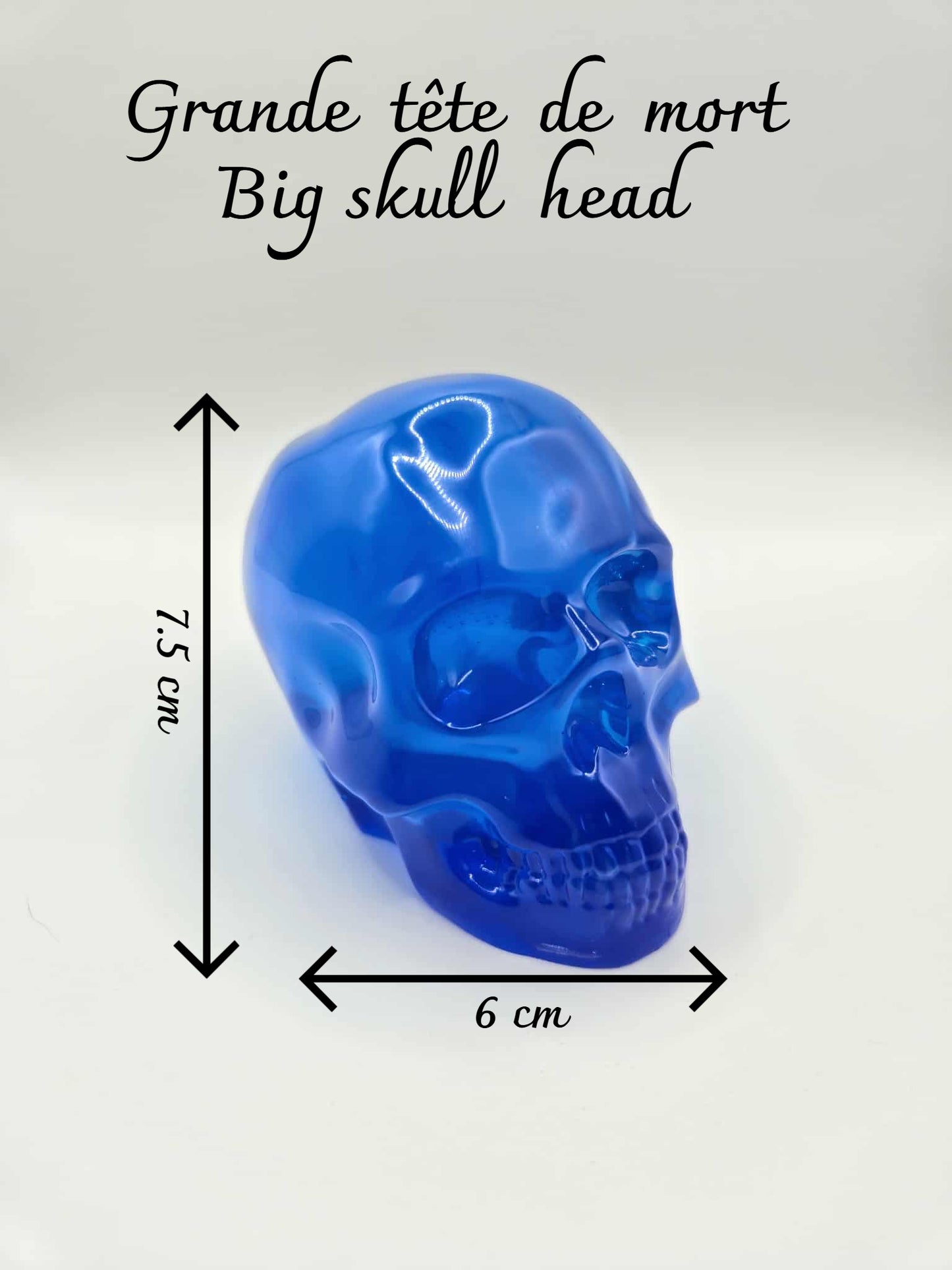 ✨ Tête de Mort en Résine Époxy avec Lumière LED ✨