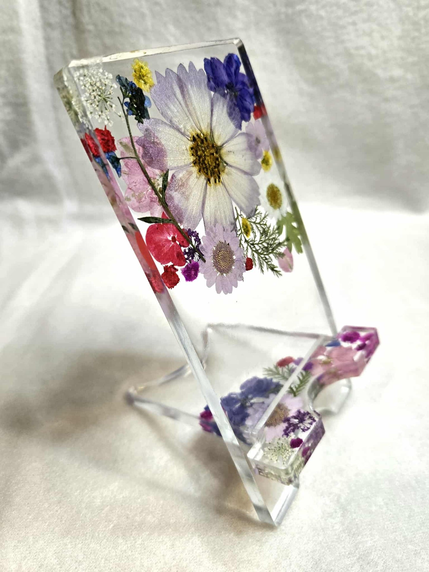 ✨ Démonstration d'art en résine époxy – Support de téléphone floral ✨