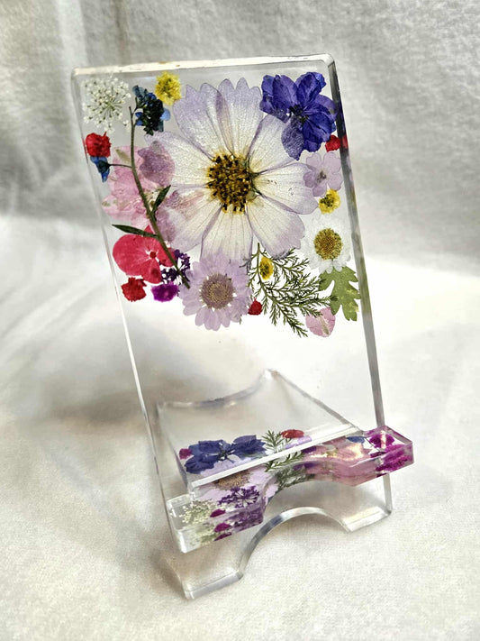 ✨ Démonstration d'art en résine époxy – Support de téléphone floral ✨