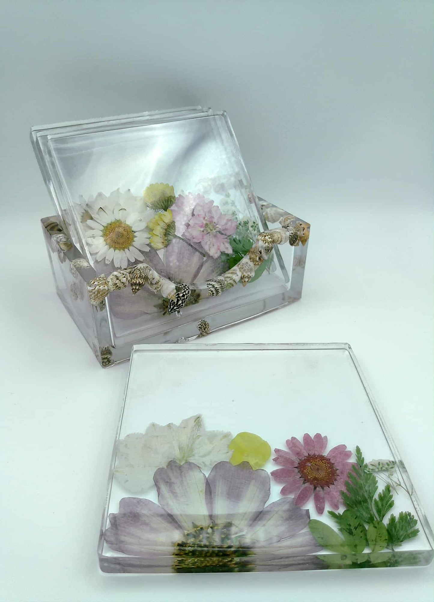 ✨ Démo d'art époxy – Élégance florale ✨