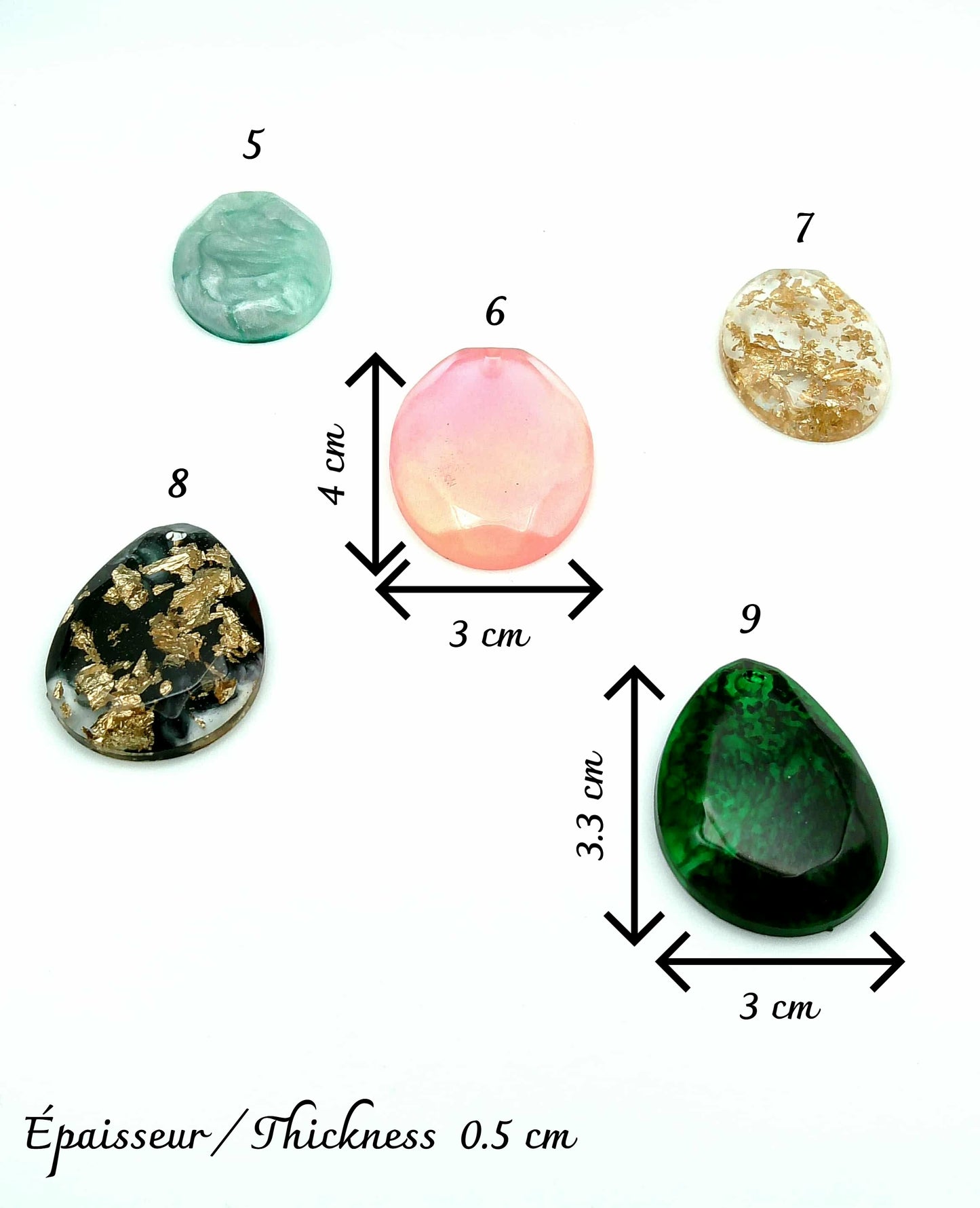 💎 Pendentifs en Résine Époxy 💎