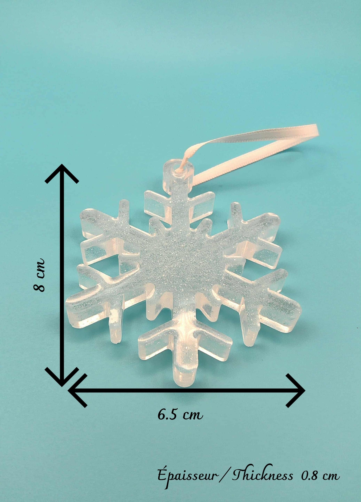 ❄️ Flocon en Résine Époxy Transparent ❄️