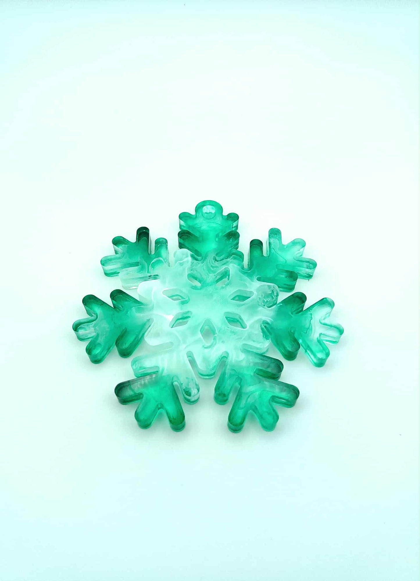 ✨ Démo – Décoration Flocon de Neige en Résine Époxy Personnalisée ✨