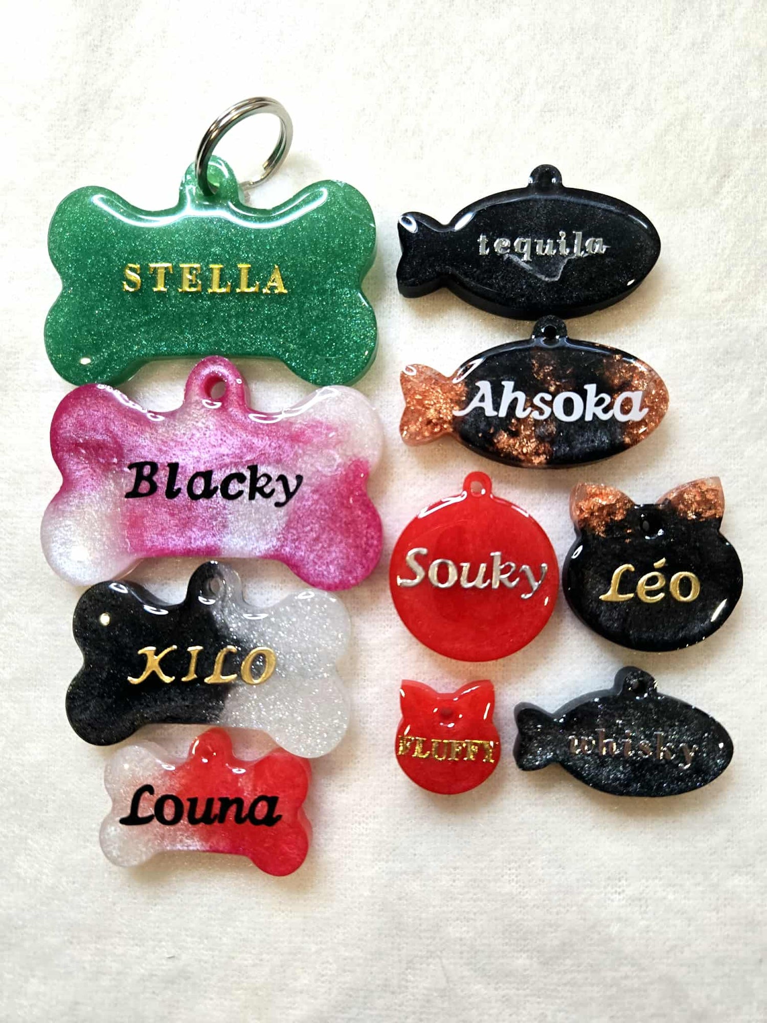 🐾 Epoxy Pet Tags Collection 🐾