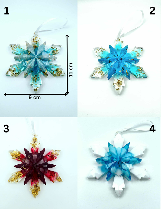 ✨ Flocons de neige en époxy faits à la main ✨