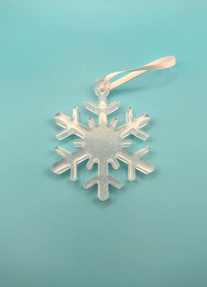 ❄️ Flocon en Résine Époxy Transparent ❄️