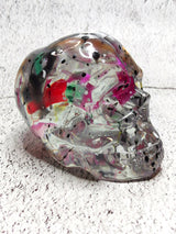 Crâne Coloré en Résine Époxy Fait Main | Décoration Gothique Unique | Skull Artistique | Cadeau Original | Décor Alternative
