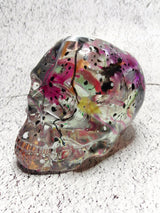 Crâne Coloré en Résine Époxy Fait Main | Décoration Gothique Unique | Skull Artistique | Cadeau Original | Décor Alternative