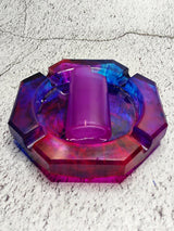 Cendrier en Résine Époxy avec Support pour Petit Briquet Bic | Accessoire Fumeur Fait Main | Cadeau 420 | Décor Fumeur Unique