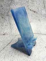 Support de Téléphone en Résine Époxy Ocean Frost | Support Cellulaire Fait Main | Décor Bureau Unique | Cadeau Original | Accessoire Téléphone