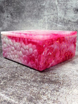Boîte Décorative en Résine Époxy Effet Marbre Rose | Coffret Fait Main | Décoration Coquette | Rangement Bijoux | Cadeau Unique