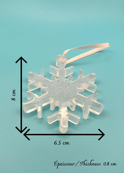 ❄️ Flocon en Résine Époxy Transparent ❄️