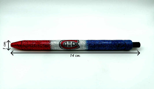 ✨ Stylo en Époxy Pailleté – Canadiens de Montréal ✨ 