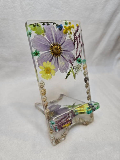 ✨ Démonstration d'art en résine époxy – Support de téléphone floral ✨