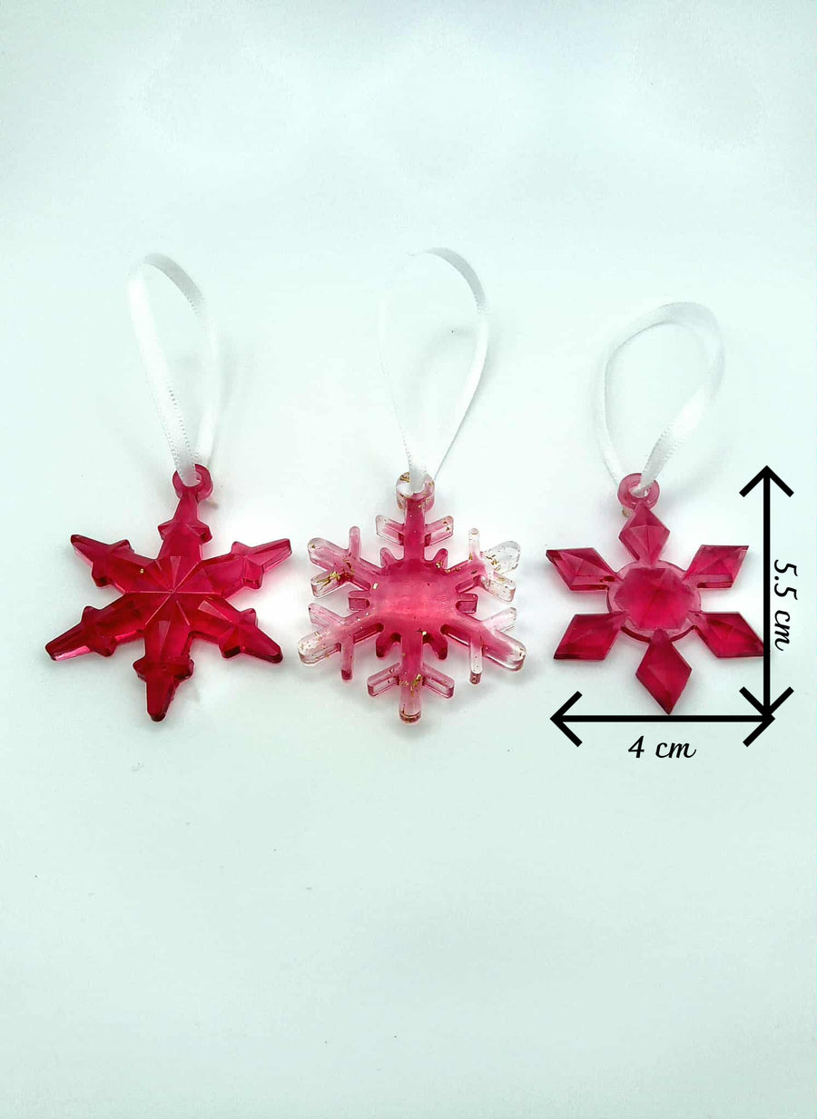 Ornement trio en résine époxy – élégance festive